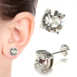 Solitaire Stud Earring 8mm...